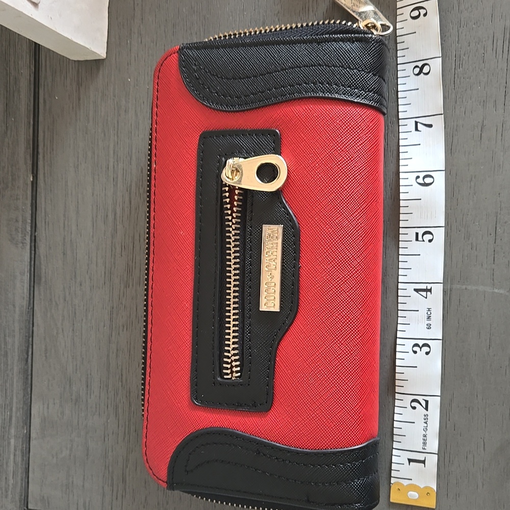 Coco + Carmen Red and Black Women's Wallet - Picture 8 of 9